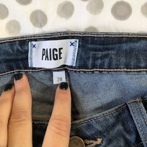 Frayed bottoms Paige skinny jeans